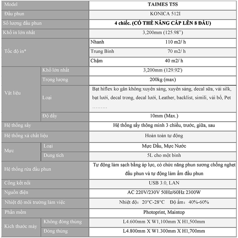 chi tiet may in Taimes t5s