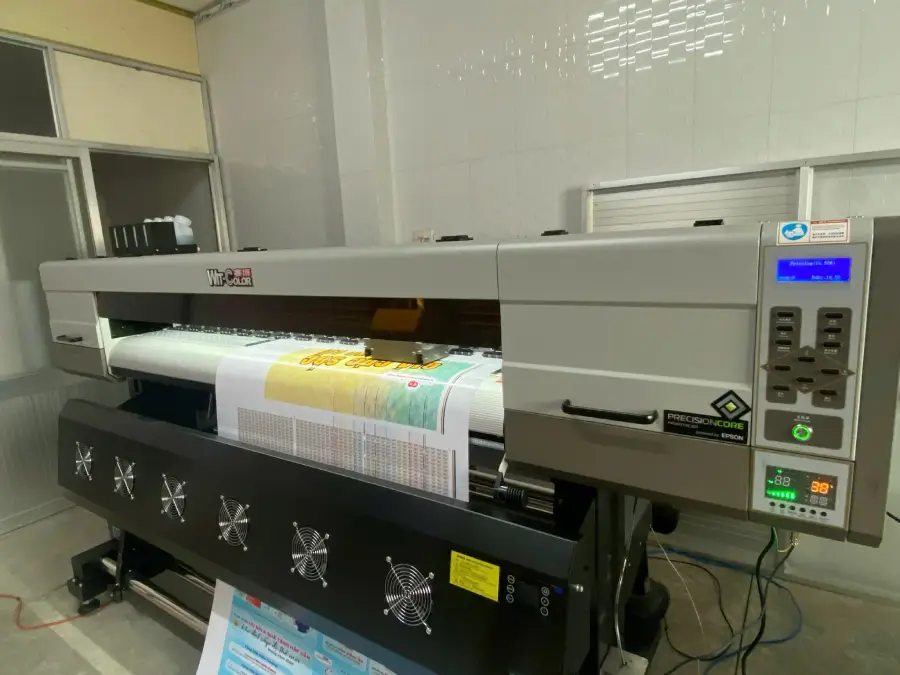 Bàn giao máy in witcolor 1m7 tại Đồng Tháp 1 ban giao may in witcolor ve dong thap 1